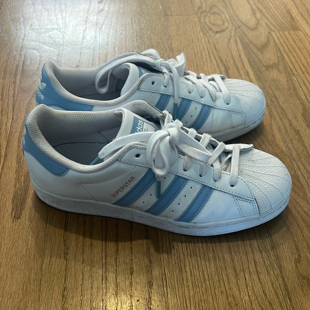 Light Blue Adidas Superstar